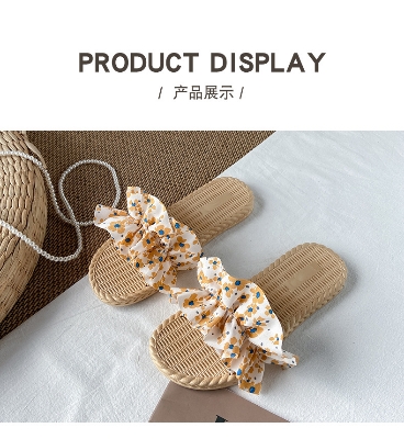 Picture of Women Summer Sandals and Slippers Outer Wear Sandals New Fashion All-match Floral Slippers Leisure Vacation Beach Fairy Sandals