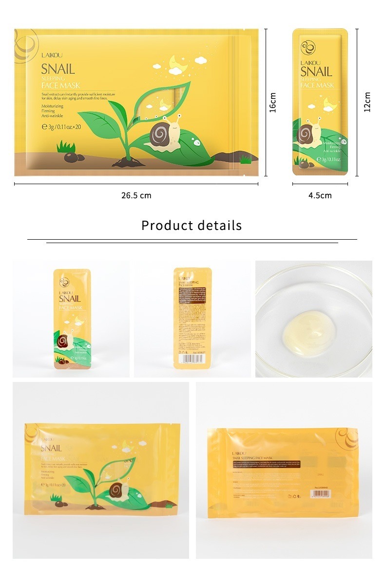 Picture of Snail Maask Moisturizing Refreshing Brightening 1pis skincare tools