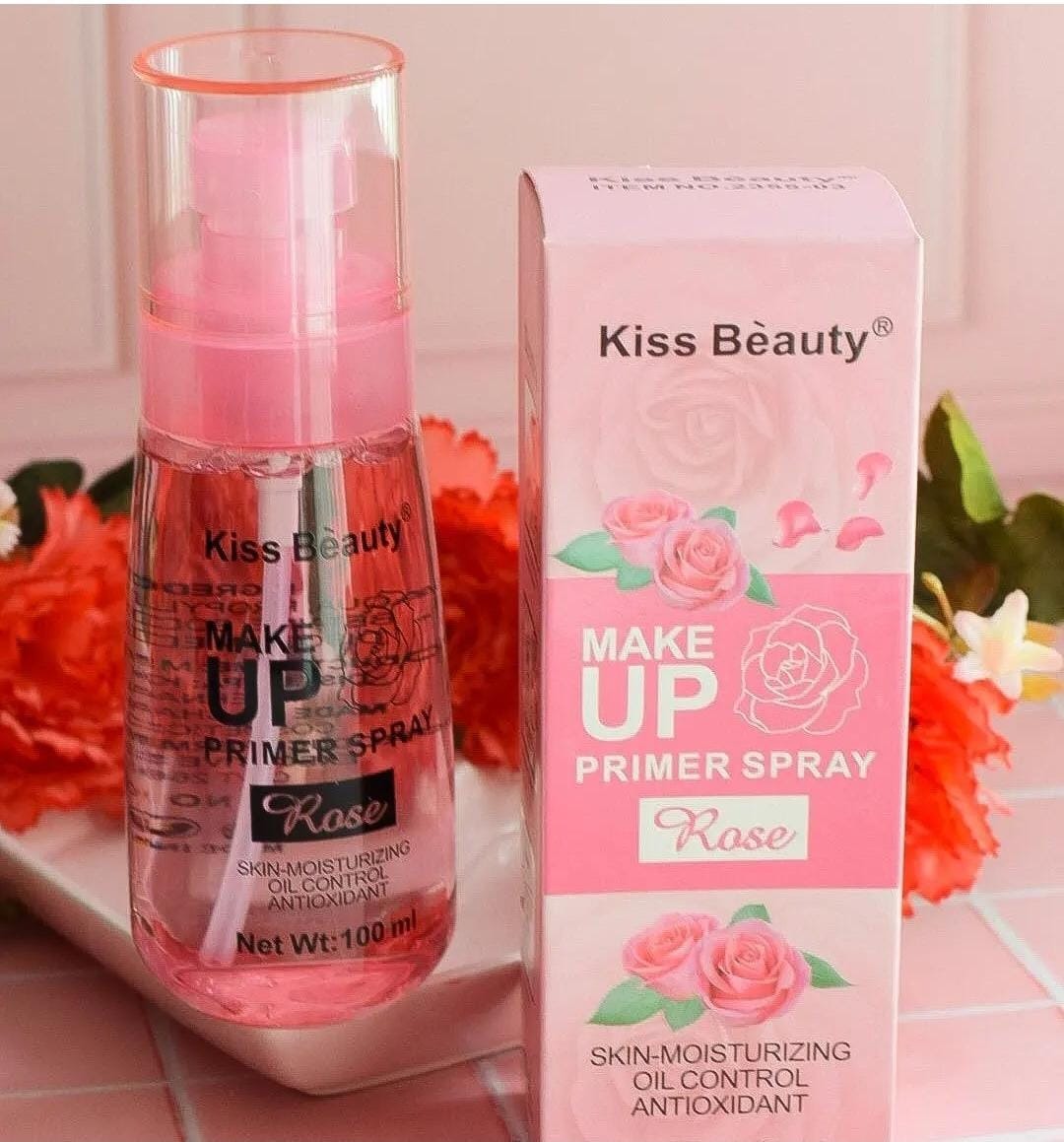 Picture of Kiss Beauty Rose Make Up Primer Spray Skin Moisturizing And Oil Control -100ml