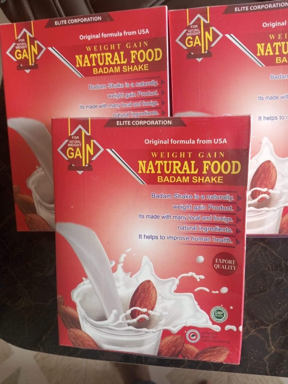 Picture of weight gain milk shake natural food badam shake 2pcs combo