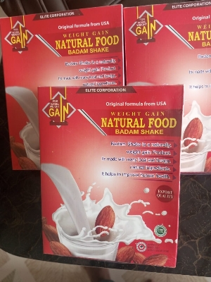 Picture of weight gain milk shake natural food badam shake 2pcs combo