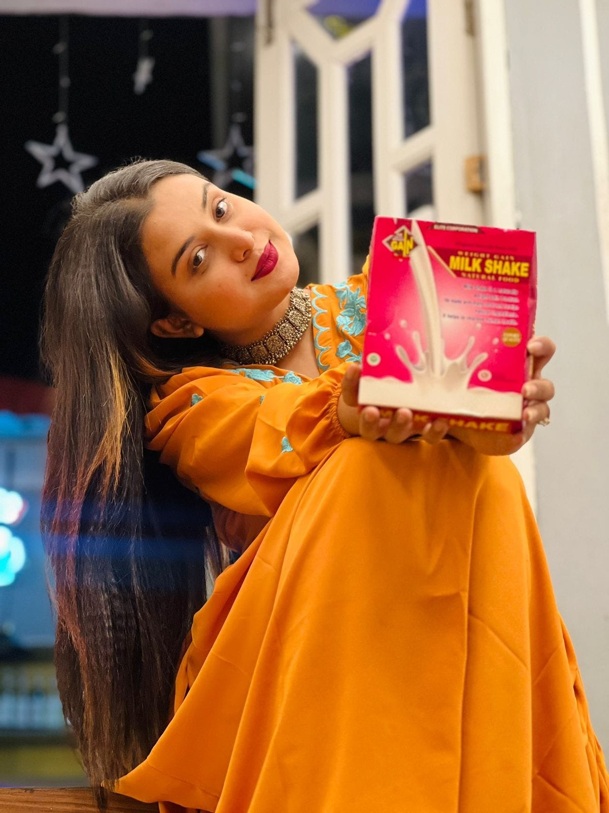 Picture of weight gain milk shake natural food badam shake 2pcs combo