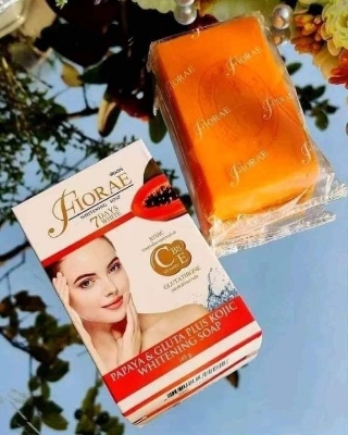 Picture of FIORAE PAPAYA GLUTA PLUS KOJIC WHITENING SOAP 165g. 1pcs