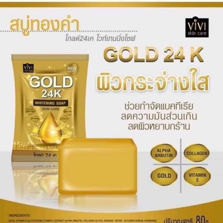 Picture of Vivi Gold 24K Soap Skin Care 80gm Single Piece