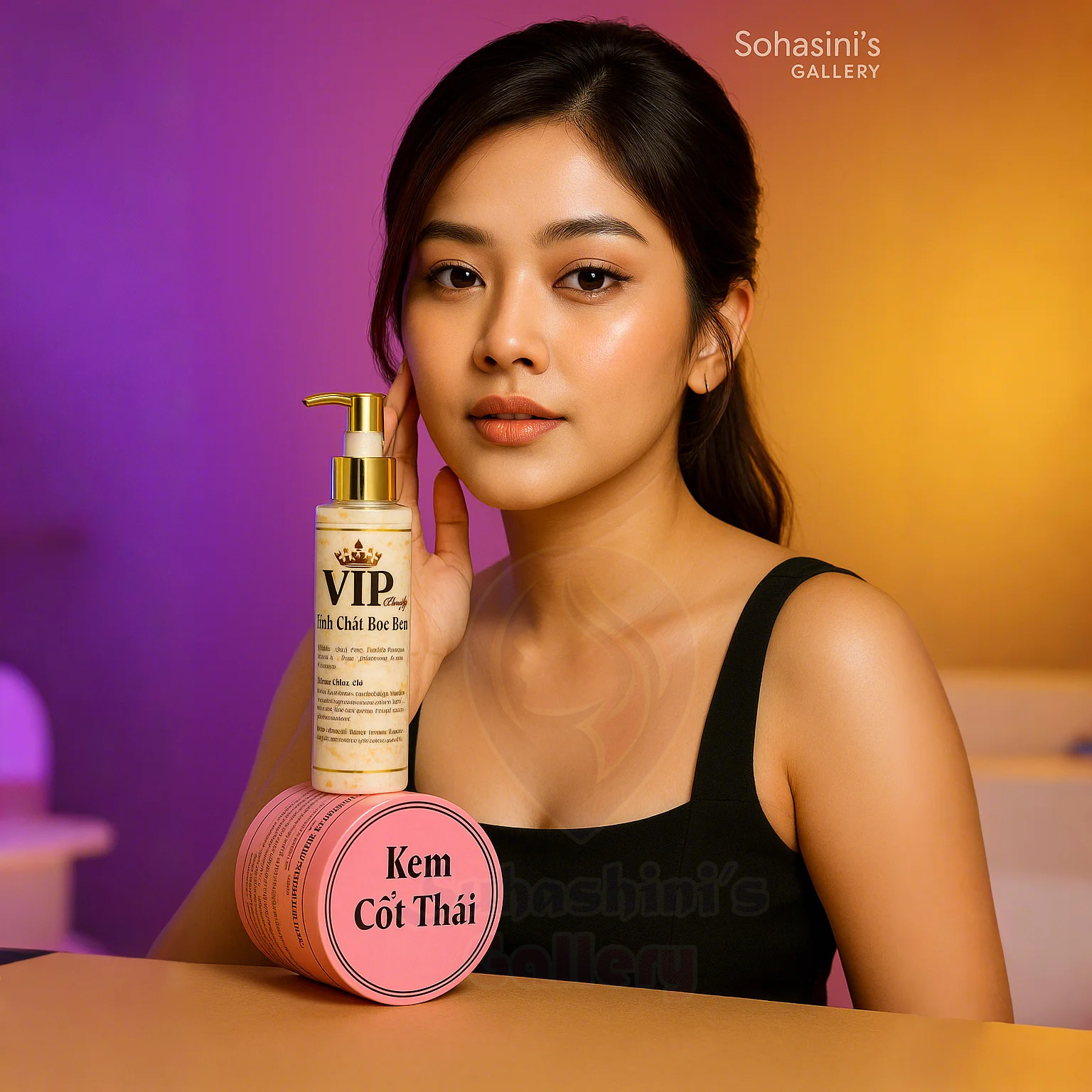 Picture of Vietnam Glass Skin Combo [Kem Cot Thai White Body Cream+ VIP Beauty Tinh Chat Boc Den]
