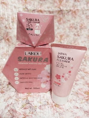 Picture of Sakura Special Skin Care  (Body Cream + Night Cream  + Cleanser)Combo Pack,3pcs