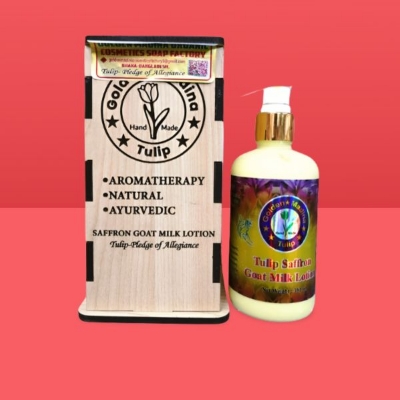 Picture of Golden Modina Tulip Saffron Goat Milk Lotion & Soap Combo 2pcs