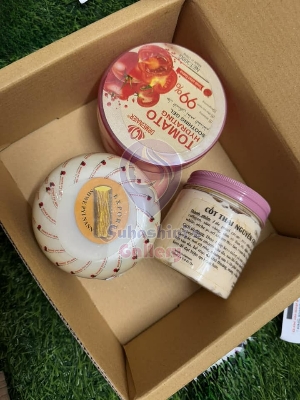 Picture of Natural Glow Combo - Kem Cot Thai Cream | Thanaka Face Pack | Tomato Soothing Gel WIth Free Lip Care