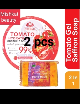 Picture of Saffron Soap & Tomatto Soothing Gel 2 in 1 Exclusive Combo