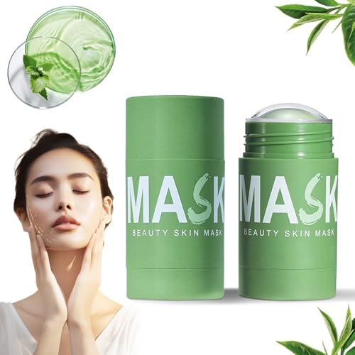 Picture of Green Tea Mask Stick, Green Mask Stick Blackhead Remover and Deep Cleansing Oil Control and Anti-Acne Solid and Fine, Suitable for All Skin Types (Green Tea)..1pcs