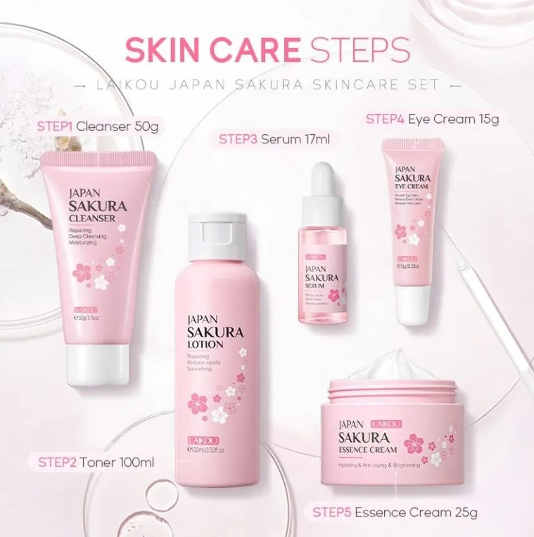 Picture of Japan Sakura Skin Care for Women Combo Set .5 Pcs