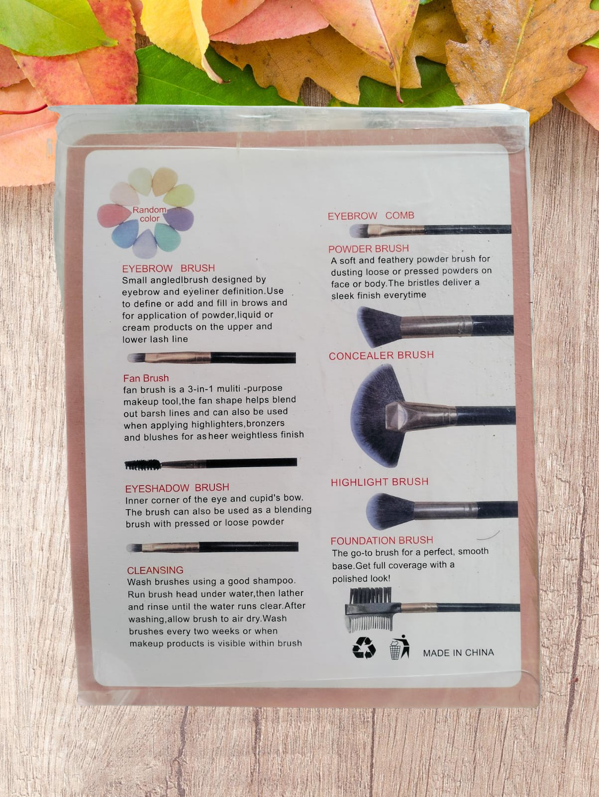 Picture of Nine 9 Beauty Complete Makeup Brush Set With Puff For Stylish Women 1pcs