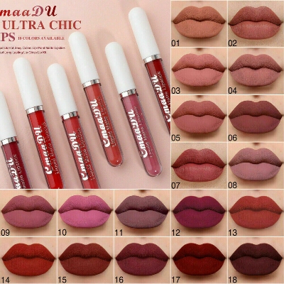 Picture of CmaaDu Matte Velvet Non-Stick Cup Waterproof Not Easy To Swap Makeup Lipstick Long Lasting Lip Gloss Set - Lipstick - Lipstick Set