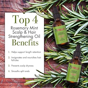 Picture of MIELLE Rosemary Mint Scalp & Hair Strengthening Oil- 59ml