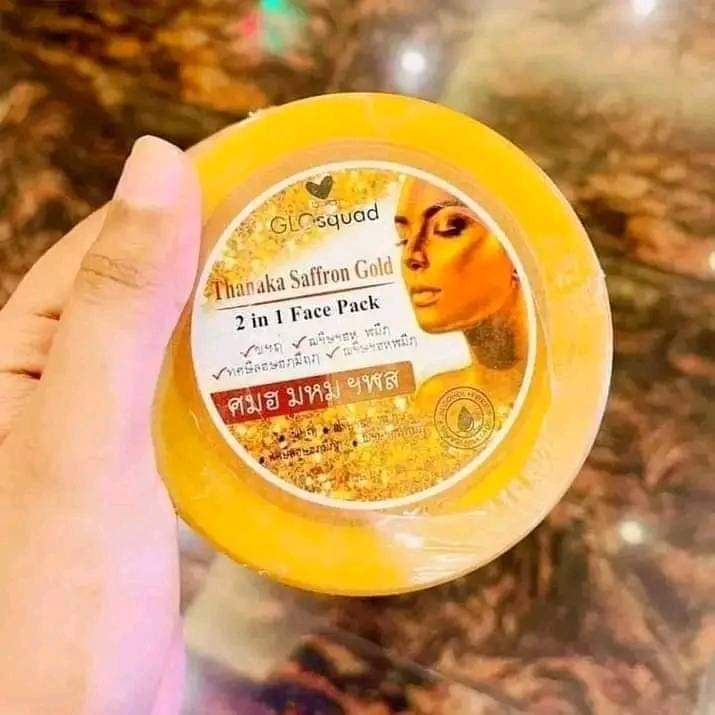Picture of Glosquad Thanaka Saffron Gold 2 in 1 Face Pack ,1pcs