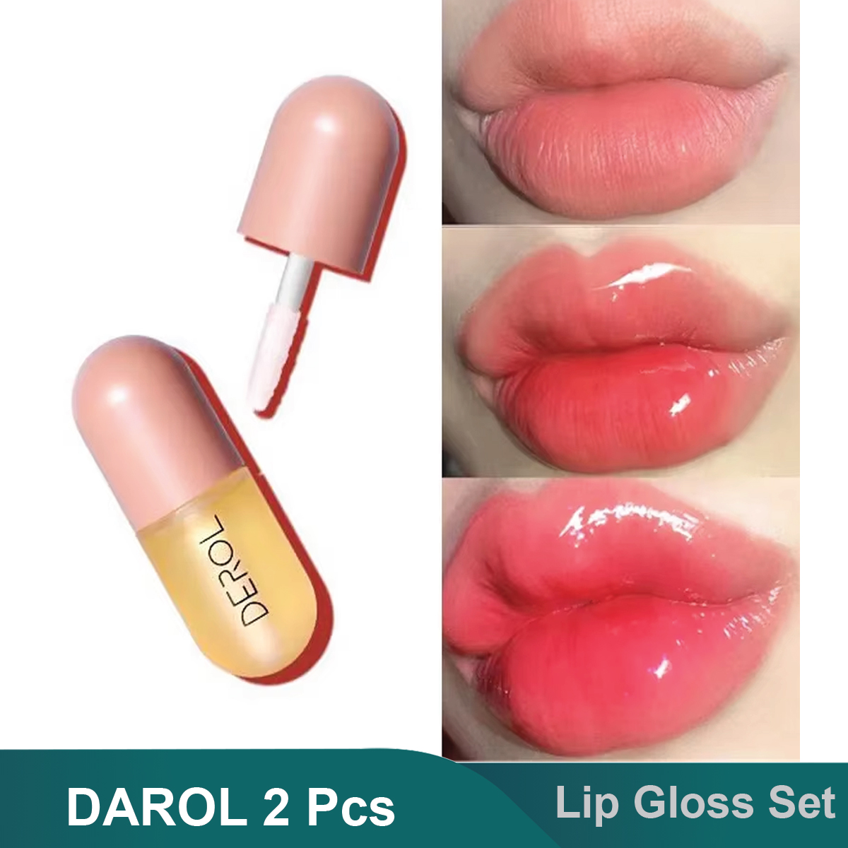 Picture of Darol 2 Pcs Lip Gloss Set | Lip Oil | Lip Care | Lip Therapy..2pcs