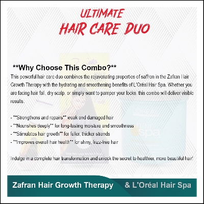 Picture of Ultimate Hair Care Combo | Zafran Hair Growth Therapy X Lorea'l Hair Spa.Combo  2pcs