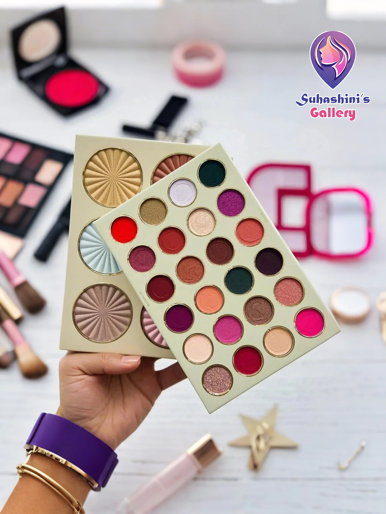 Picture of She Glam Ember Rose Makeup Set for Women Professional Eyeshadow Palette Concealer Foundation Lipstick Kit