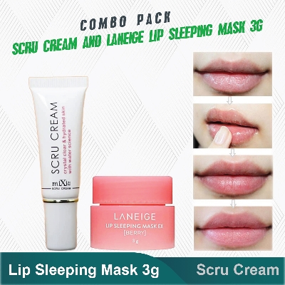 Picture of Korean Complete Lip Care Combo With Scru Cream and Laneige Lip Sleeping Mask.2pcs