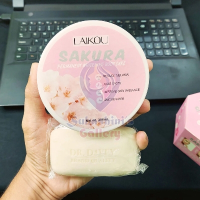 Picture of Laikou Sakura Body Cream & Dr Davey Soap Whitening Combo 2pcs