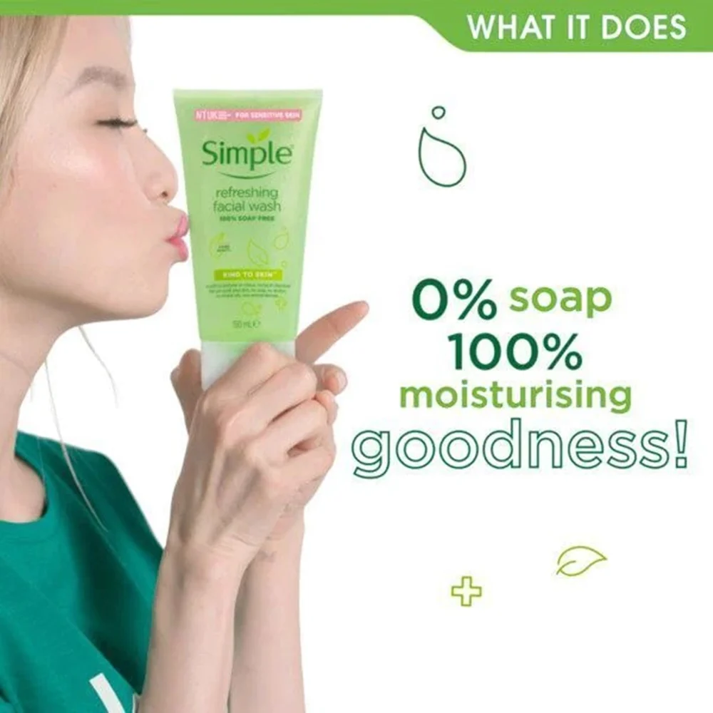 Picture of SIMPLE FACE WASH KIND TO SKIN REFRESHING GEL 150ML,1pcs