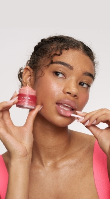 Picture of Laneige Lip Sleeping Mask EX, Moisturizing with Vitamin C, Antioxidant, Lip Balm for Dry lips - Berry - 3g ..1pcs