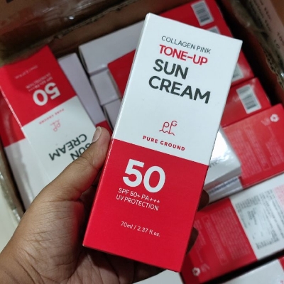 Picture of Pure Ground Collagen Pink Tone-Up Sun Cream 50 SPF 50+ PA+++ UV Protection -70ml