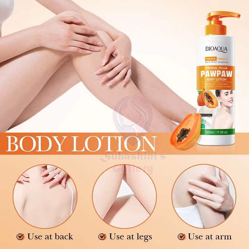 Picture of BIOAQUA Papaya Body Lotion 500 Ml 1 Piece Natural Fruit Extract Moisturizing Skin Care Product