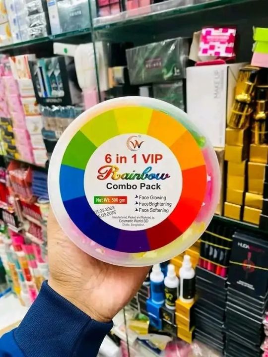 Picture of 6 in 1 Vip Rainbow Combo Face Pack -500 gm,1pcs