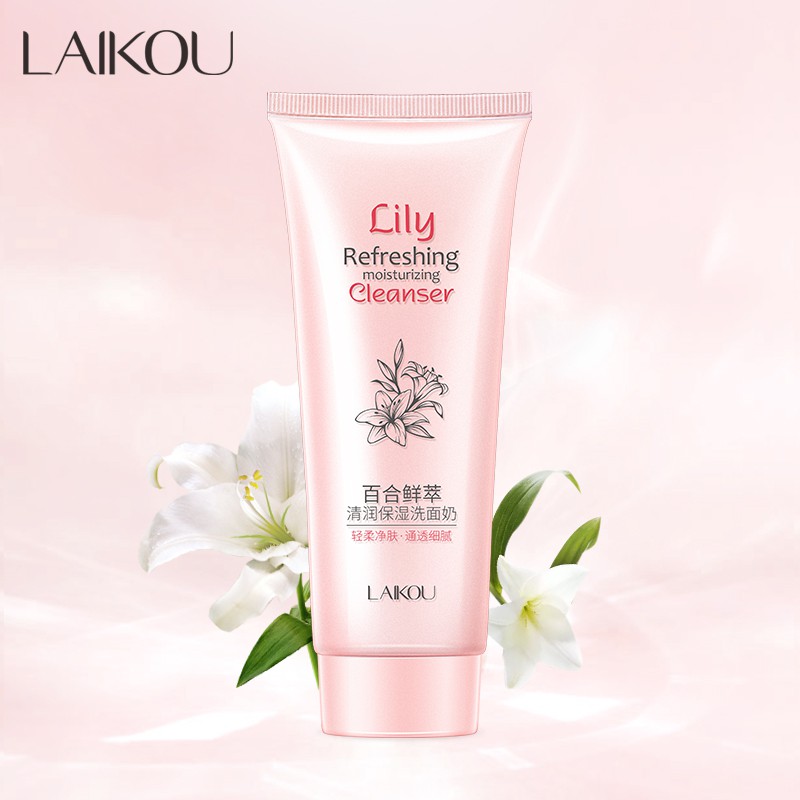 Picture of LAIKOU Freshing Flowers Moisturizing Cleanser Skin Care Whitening Oil Control 100ml,1pcs
