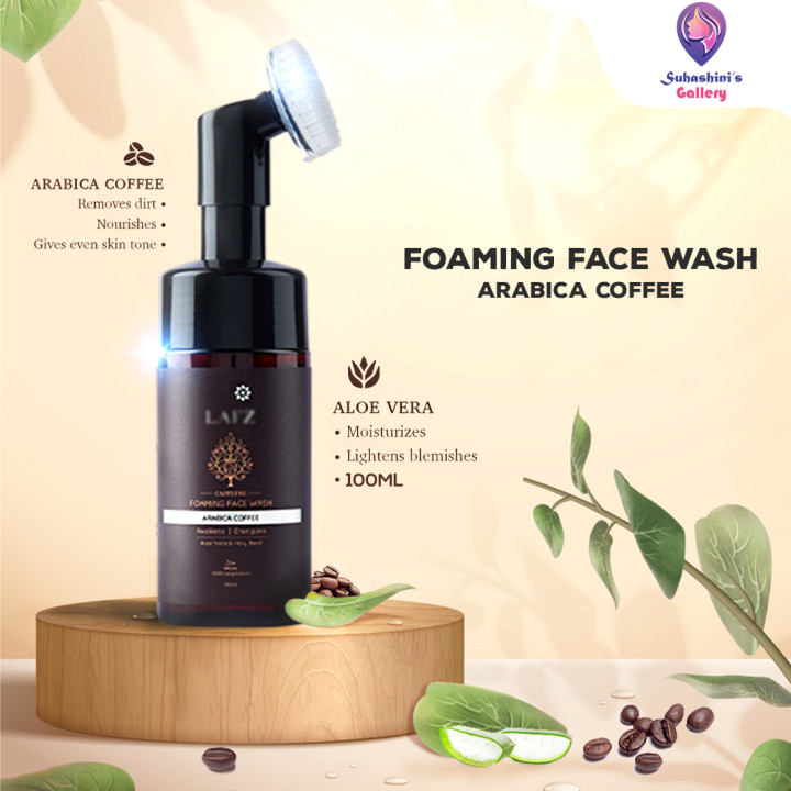 Picture of Premium Branded Caffeine Foaming Face Wash With Built-In Face Brush - 100 ml.1pcs