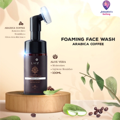 Picture of Premium Branded Caffeine Foaming Face Wash With Built-In Face Brush - 100 ml.1pcs