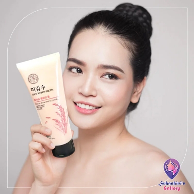 Picture of The Face Shop Rice Water Bright Foaming Cleanser | Face Wash for Glowing Skin, Korean Skin Care Products
