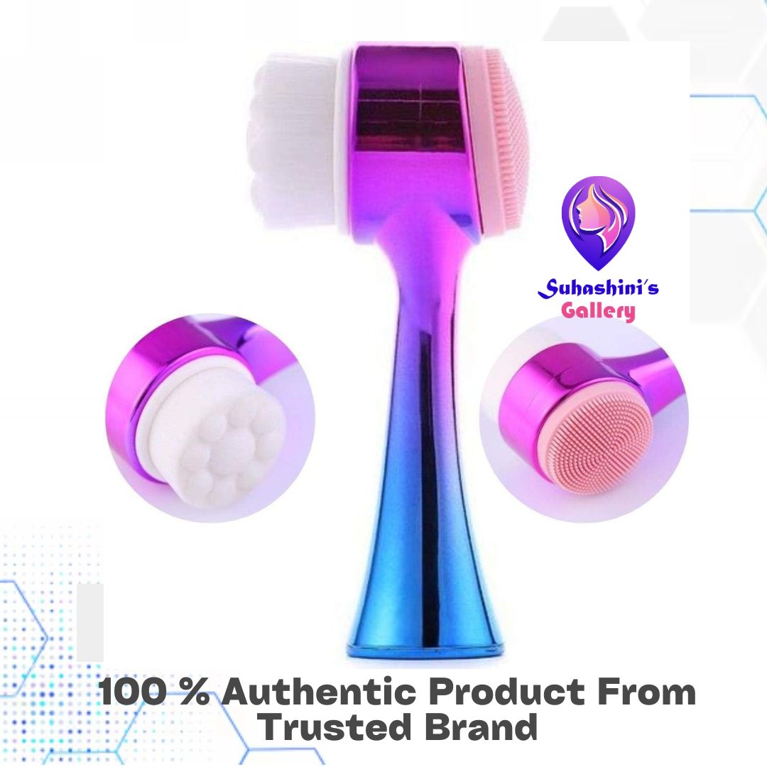 Picture of Facial Cleansing Brush Manual Double Sided Cleansing Brush Face Brush 2 in 1 for Massaging, Skincar .1pcse