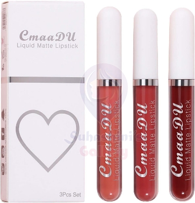 Picture of CmaaD Matte Velvet Non-Stick Cup Waterproof Not Easy To Swap Makeup Lipstick LongLasting Lip Gloss Set - Lipstick - Lipstick Set  3pcs se