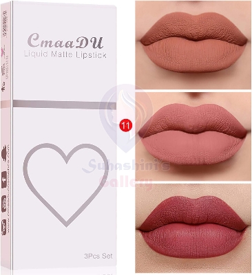 Picture of CmaaD Matte Velvet Non-Stick Cup Waterproof Not Easy To Swap Makeup Lipstick LongLasting Lip Gloss Set - Lipstick - Lipstick Set  3pcs se