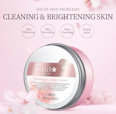 Picture of Laikou Sakura Mud Mask Cream Facial Treatment 90g 1pcs