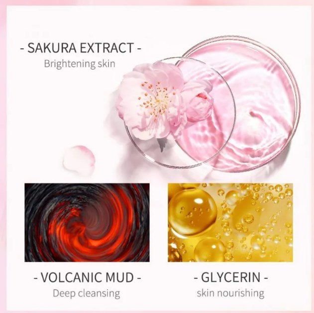 Picture of Laikou Sakura Mud Mask Cream Facial Treatment 90g 1pcs