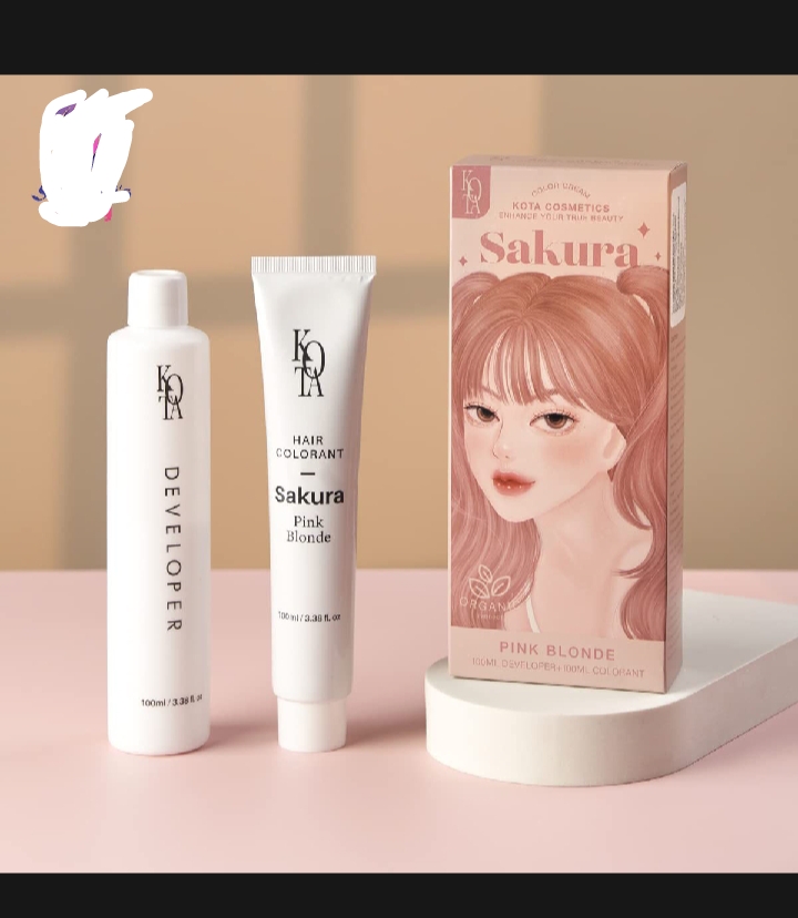 Picture of Kota Natural Sakura Permanent Hair Color Cream (Pink Blonde) 1pcs
