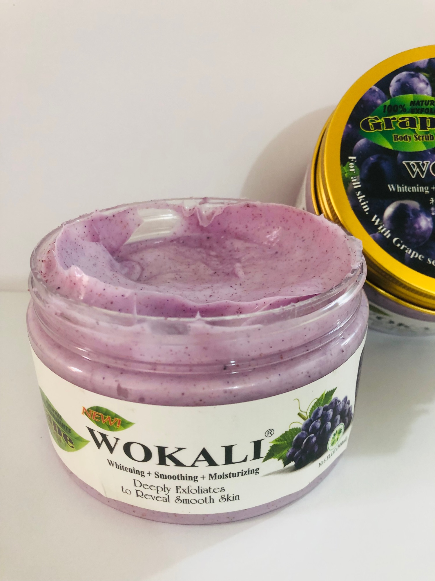 Picture of Wokali Grape Body Scrub 1 Pcs Exfoliating And Moisturizing Skin Care Product