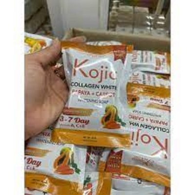 Picture of Perfect Skin Lady Kojic Collagen White Papaya Carrot Whitening Soap -80g (Thailand) 1pcs