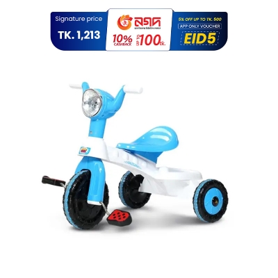 Picture of Road Master Tricycle White & Cyan Blue