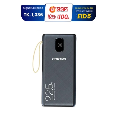 Picture of Proton Energy Mate Power Bank- 22.5W 20000mAH with in-built 2 Torch Light for Travel