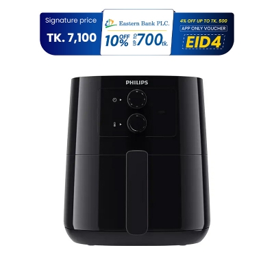 Picture of PHILIPS Air Fryer HD9200/90, uses up to 90% less fat, 1400W, 4.1 Liter, with Rapid Air Technology Black (Best Price)