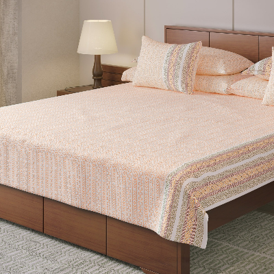 Picture of Regal Bed Sheet-307 (Jamdani-Orange)