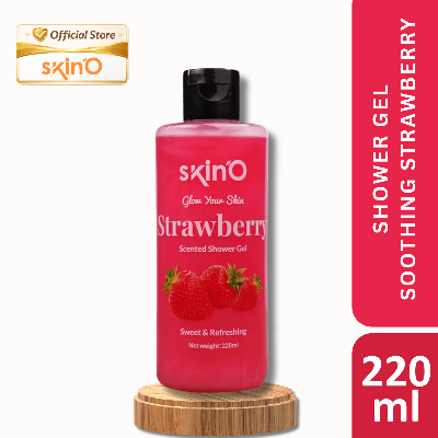 Picture of skinO Strawberry Scented Shower Gel - 220ml to all skin type