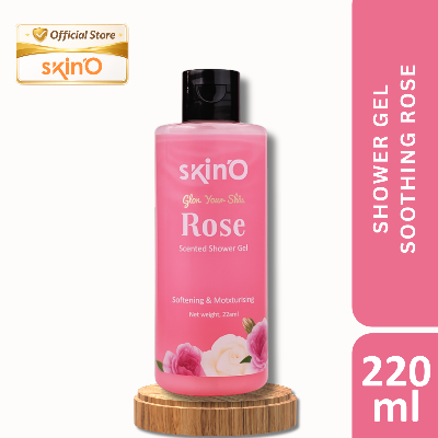 Picture of skinO Rose Scented Shower Gel - 220ml to all skin type