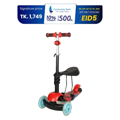 Picture of Fun Scooty With Seat - Red & Black