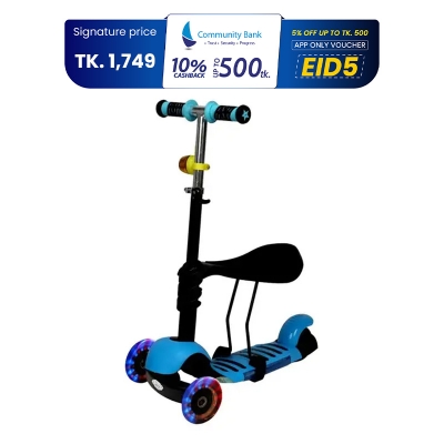 Picture of Fun Scooty With Seat - Blue & Black
