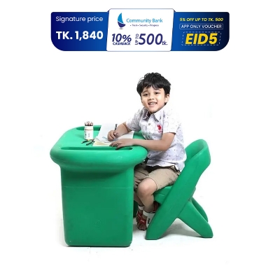 Picture of Scholar Table with Chair Green